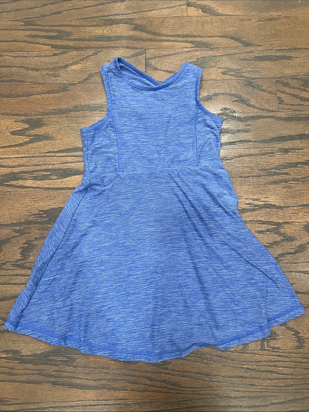 Hanna Andersson UV Active Girls' Blue Cross Back Tank Skater Dress